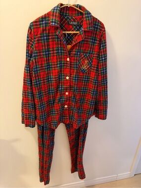 Ralph Lauren Tartan Plaid Pajama Set Women’s S Christmas Holiday LRL